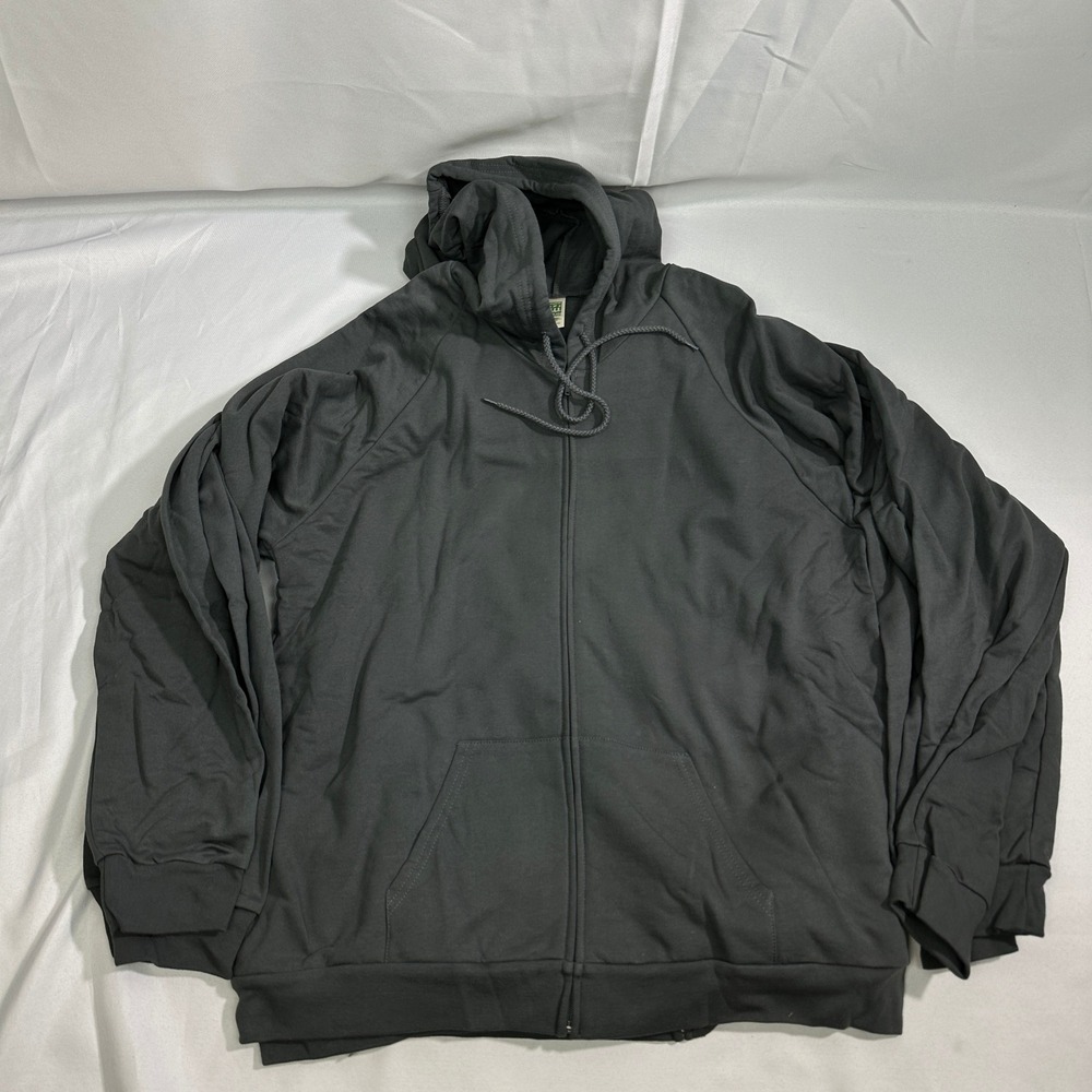 NWT Royal Apparel Zip Hoodie Mens 2XL Charcoal Gray Organic Cotton Lot of 4